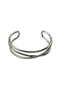 STACKED SILVER CUFF BRACELET