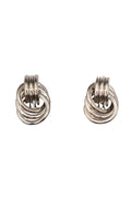 SILVER INTERLOCKED EARRINGS